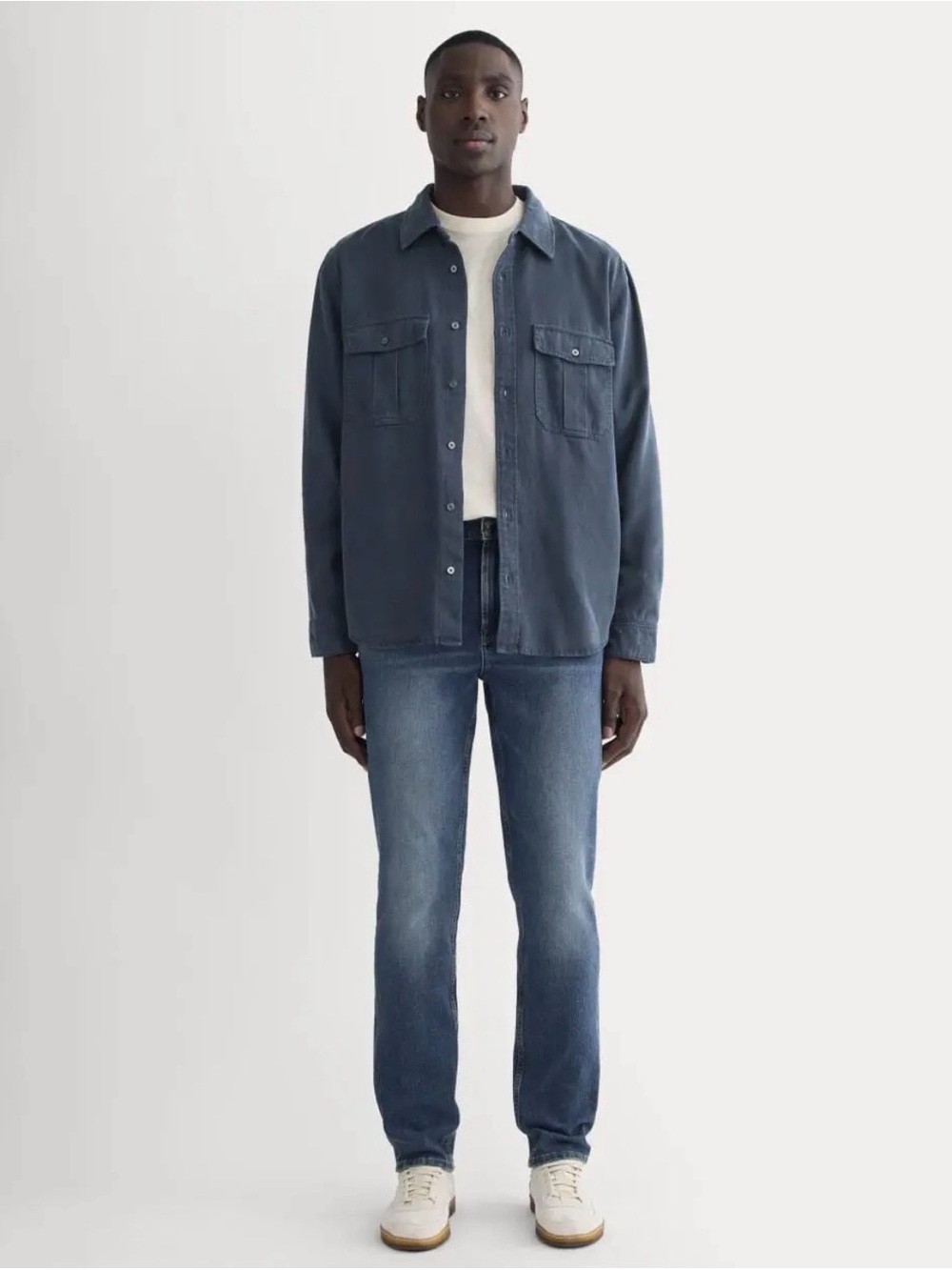 New Everlane Relaxed 4-Way Stretch Organic Jeans Dark Indigo Fade Size 30 X 30